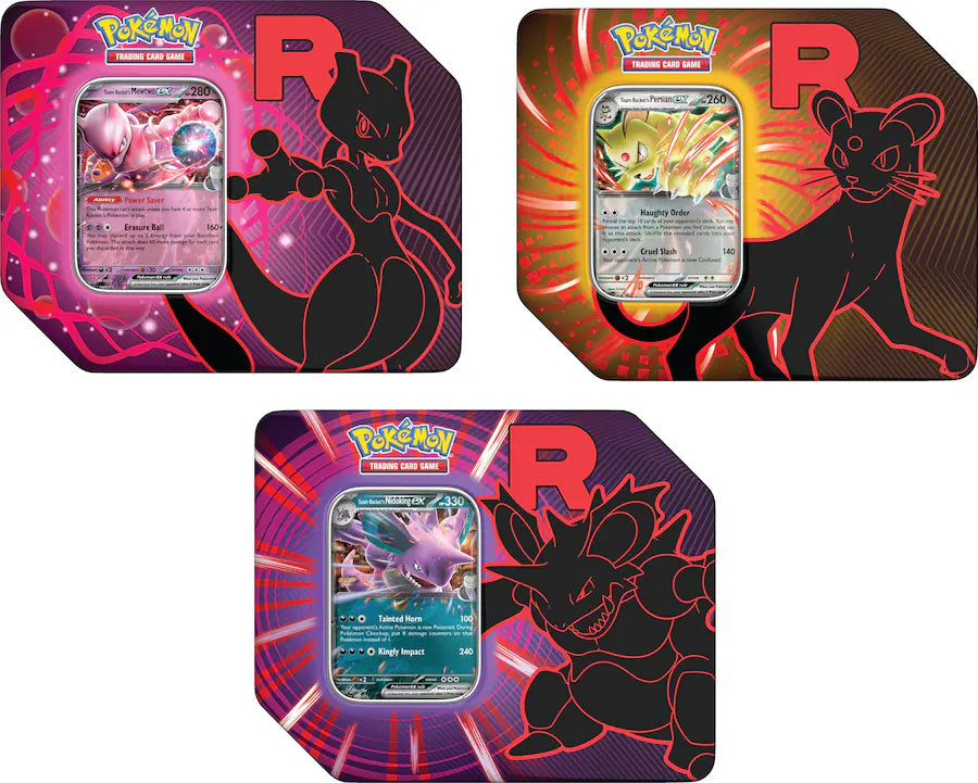 Team Rocket Tins - Set of 3