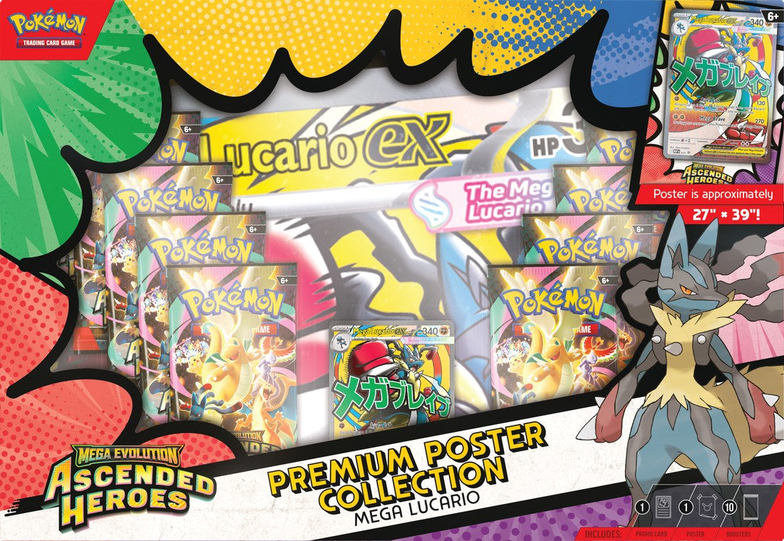 zoroark pokemon card value Pokemon Mega Evolutions Ascended Heroes Premium Poster Collection –  CollectHits