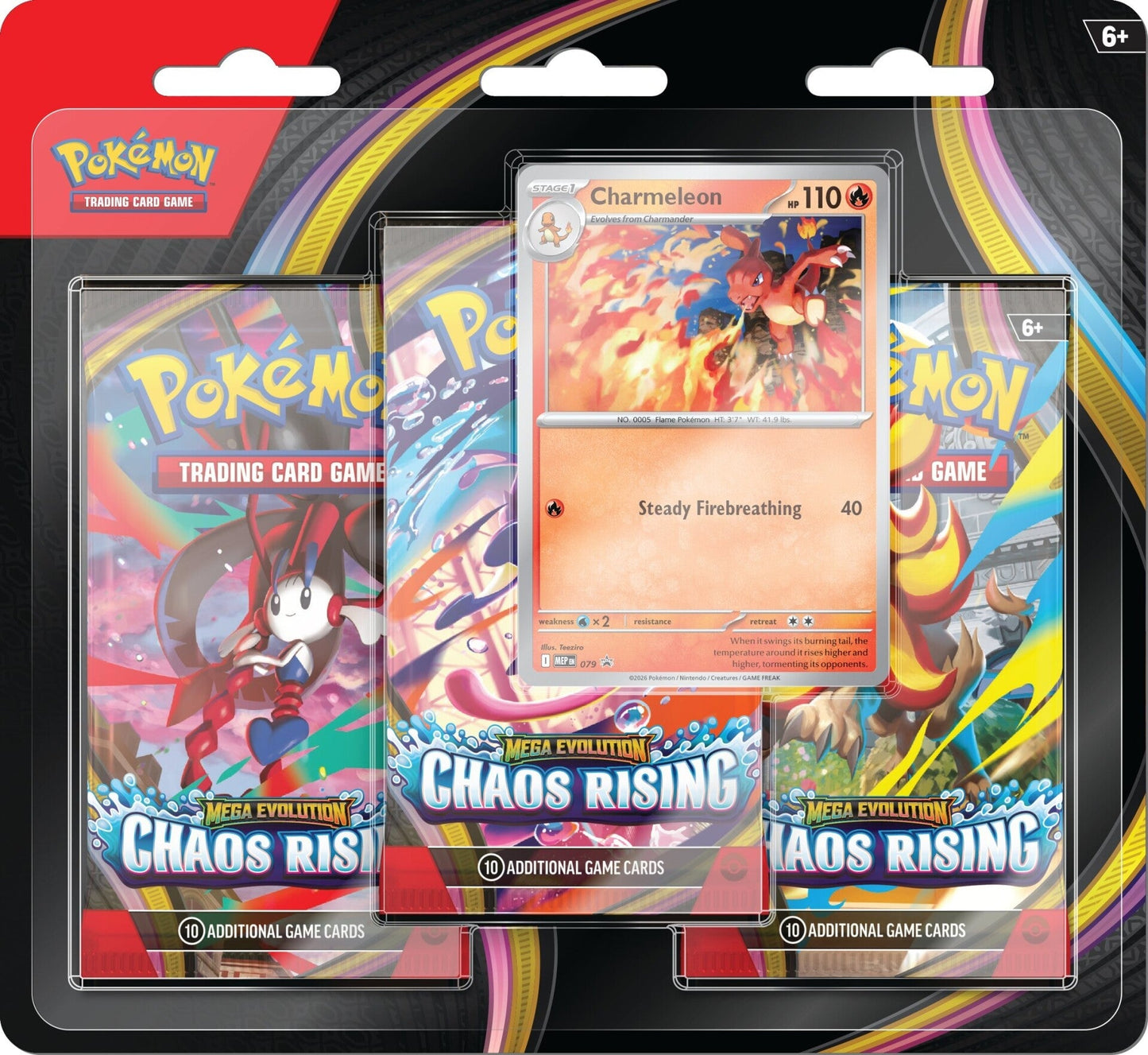 Mega Evolutions ME4 - Chaos Rising 3-Pack Blister - Release Date: 05/22/2026